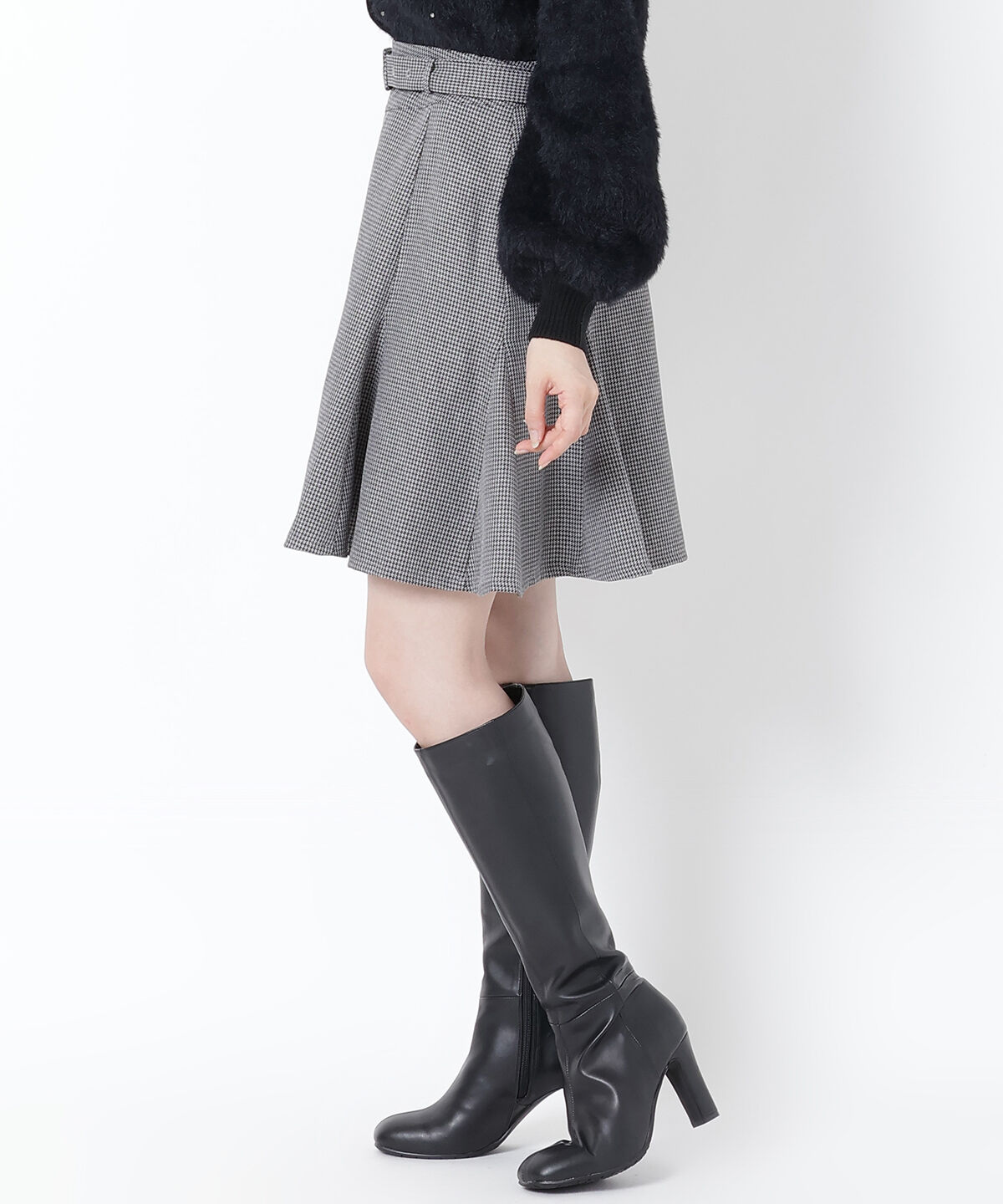 WILLSELECTION「グレンチェックフレアスカート」|フレア|