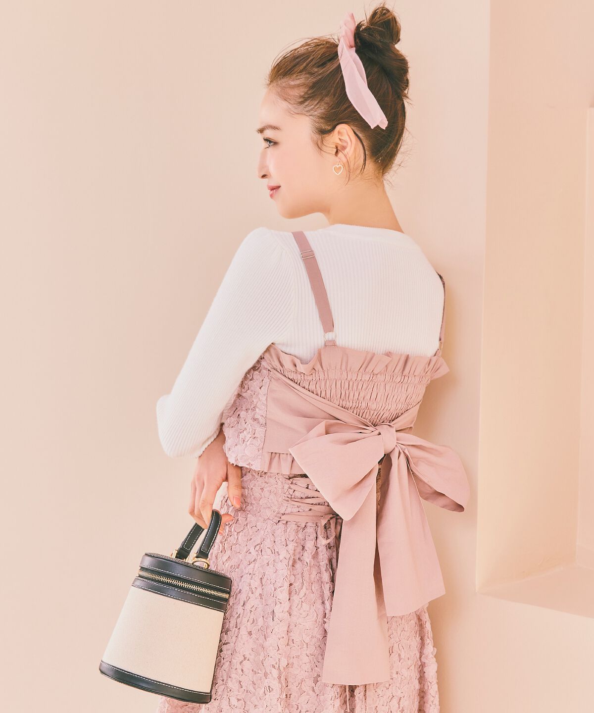 WILLSELECTION「フラワーチュールビスチェ付きニット」|ニット・セーター|