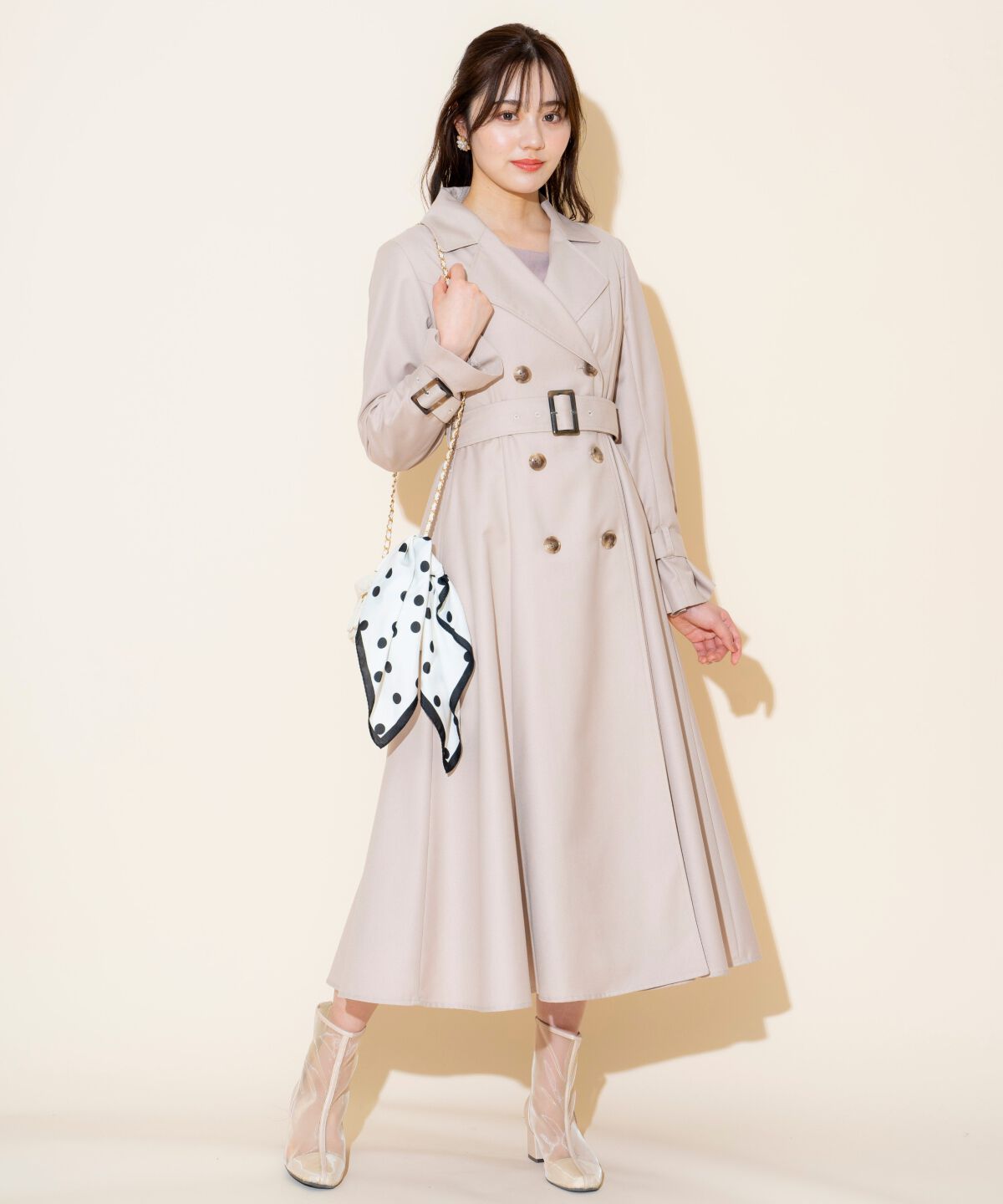 WILLSELECTION「Wボタンスプリングコート」|トレンチコート|