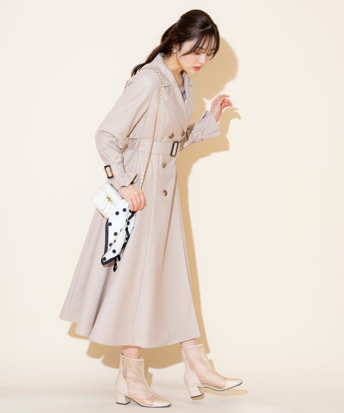 WILLSELECTION「Wボタンスプリングコート」|トレンチコート|