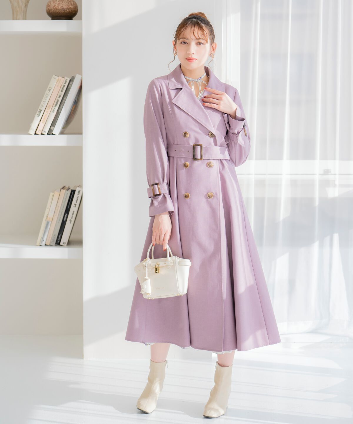 WILLSELECTION「Wボタンスプリングコート」|トレンチコート|