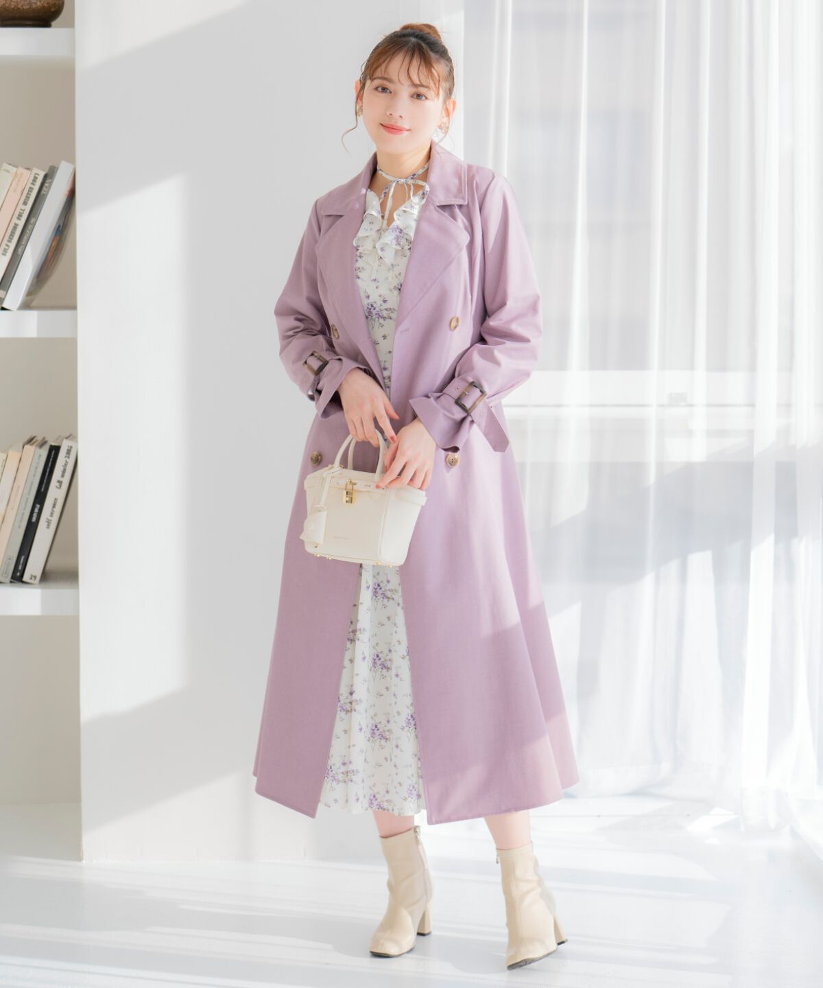 WILLSELECTION「Wボタンスプリングコート」|トレンチコート|