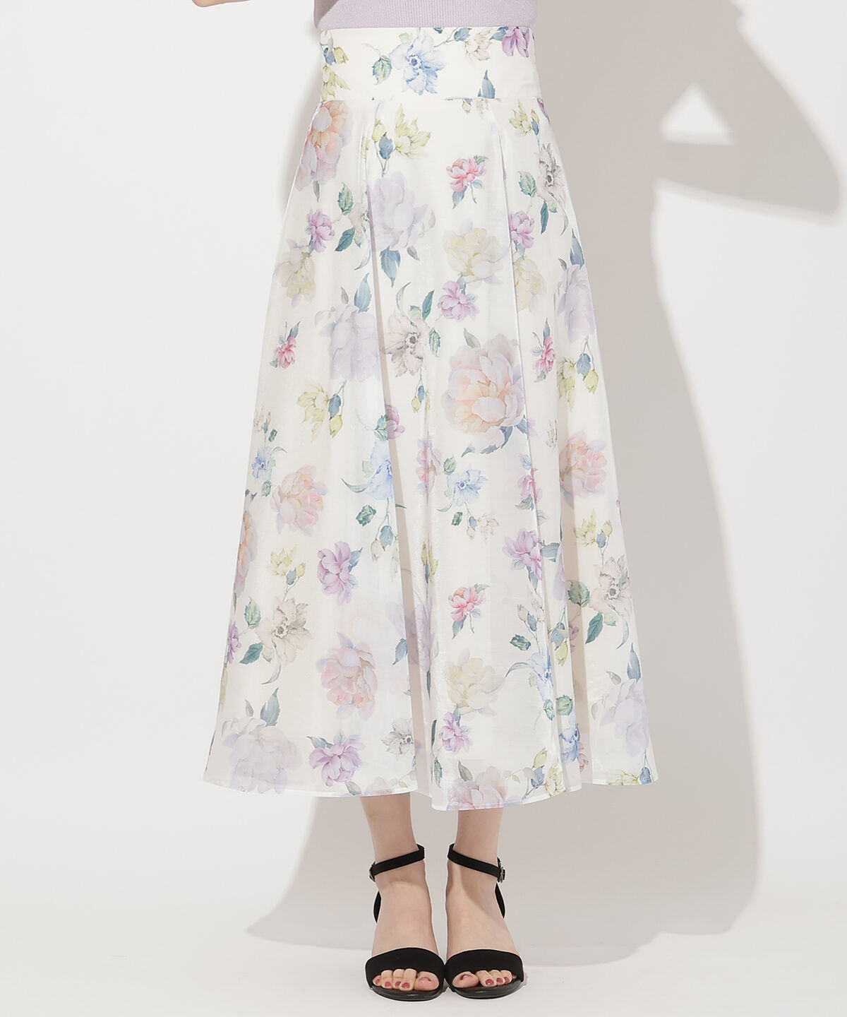 WILLSELECTION「マルチフラワーフレアスカート」|フレア|