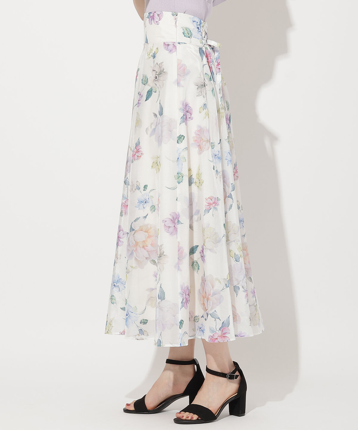 WILLSELECTION「マルチフラワーフレアスカート」|フレア|