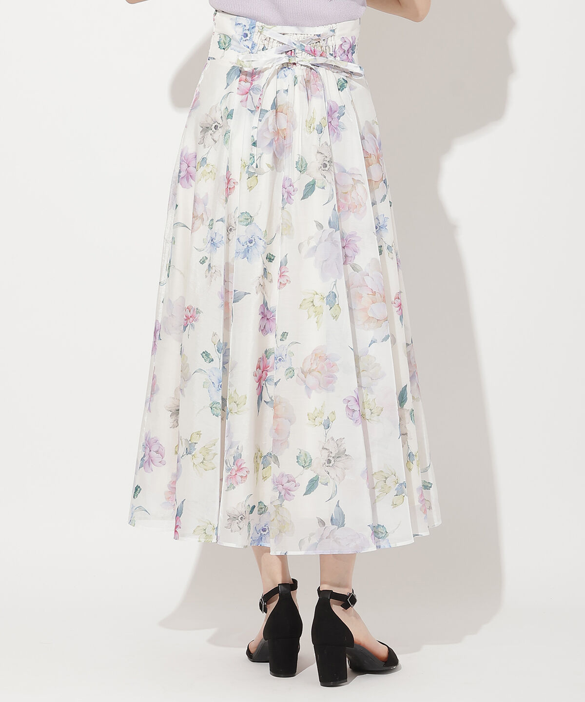 WILLSELECTION「マルチフラワーフレアスカート」|フレア|