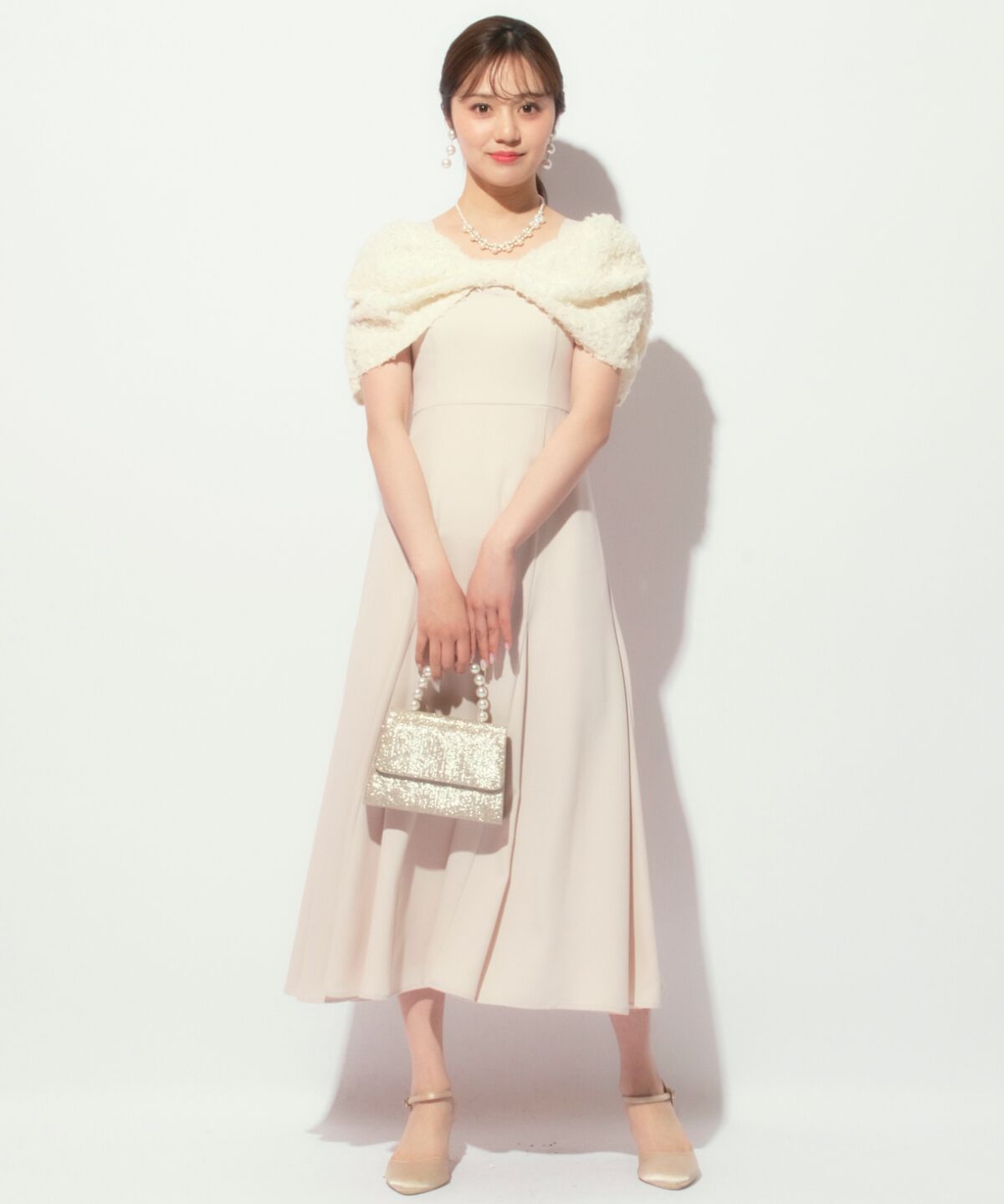 WILLSELECTION「リボンオフショルドレス」|ドレス|