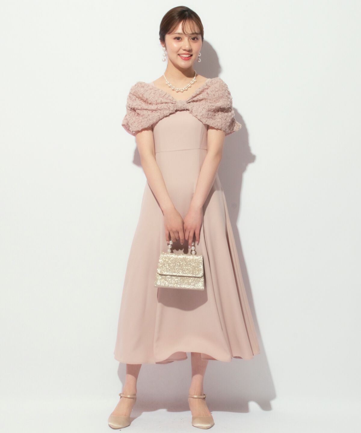 WILLSELECTION「リボンオフショルドレス」|ドレス|