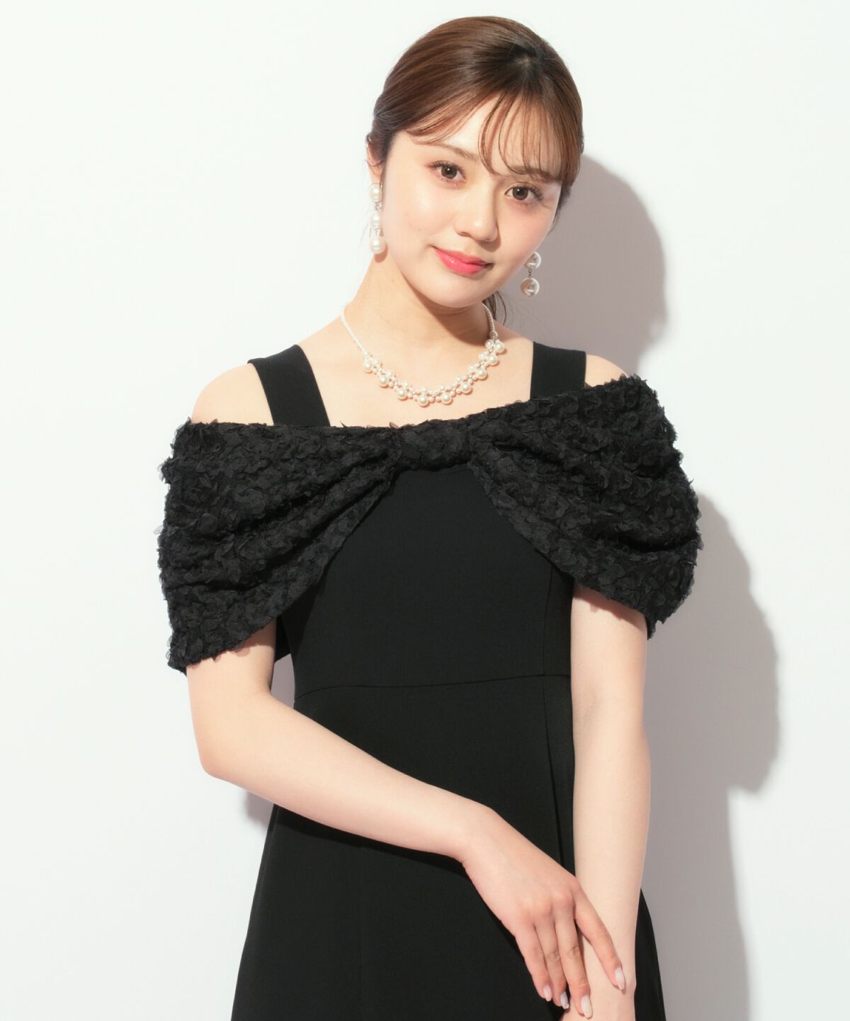 WILLSELECTION「リボンオフショルドレス」|ドレス|