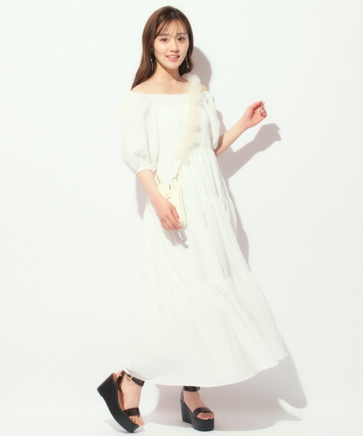 WILLSELECTION「ボリューム袖ティアードワンピース」|ワンピース|