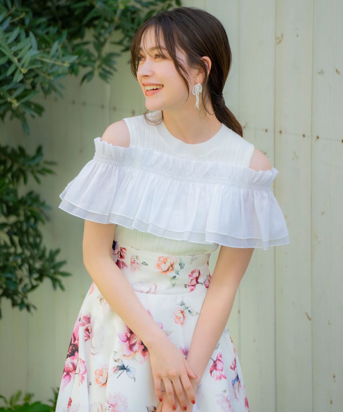 WILLSELECTION「レイヤード風オフショルプルオーバー」|ニット・セーター|