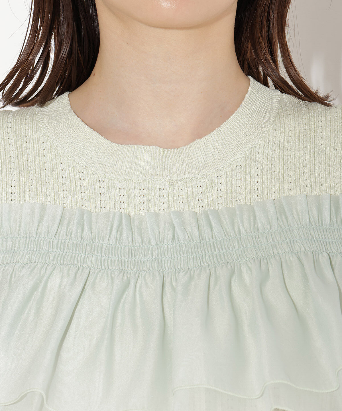 WILLSELECTION「レイヤード風オフショルプルオーバー」|ニット・セーター|