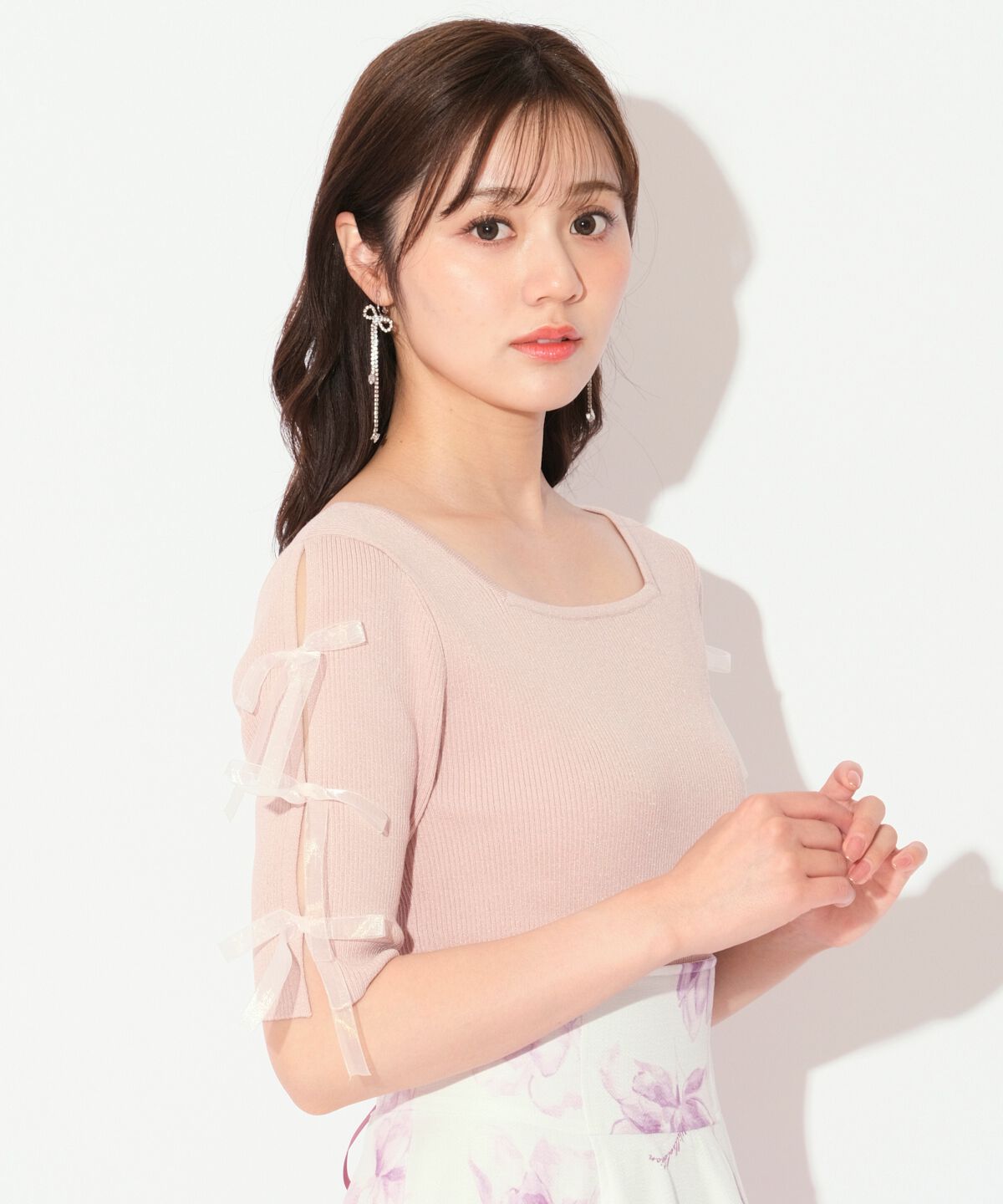 WILLSELECTION「袖リボンニットプルオーバー」|ニット・セーター|