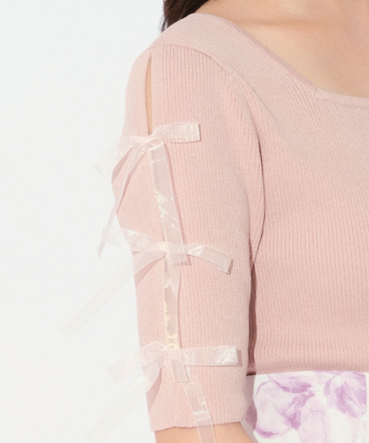 WILLSELECTION「袖リボンニットプルオーバー」|ニット・セーター|