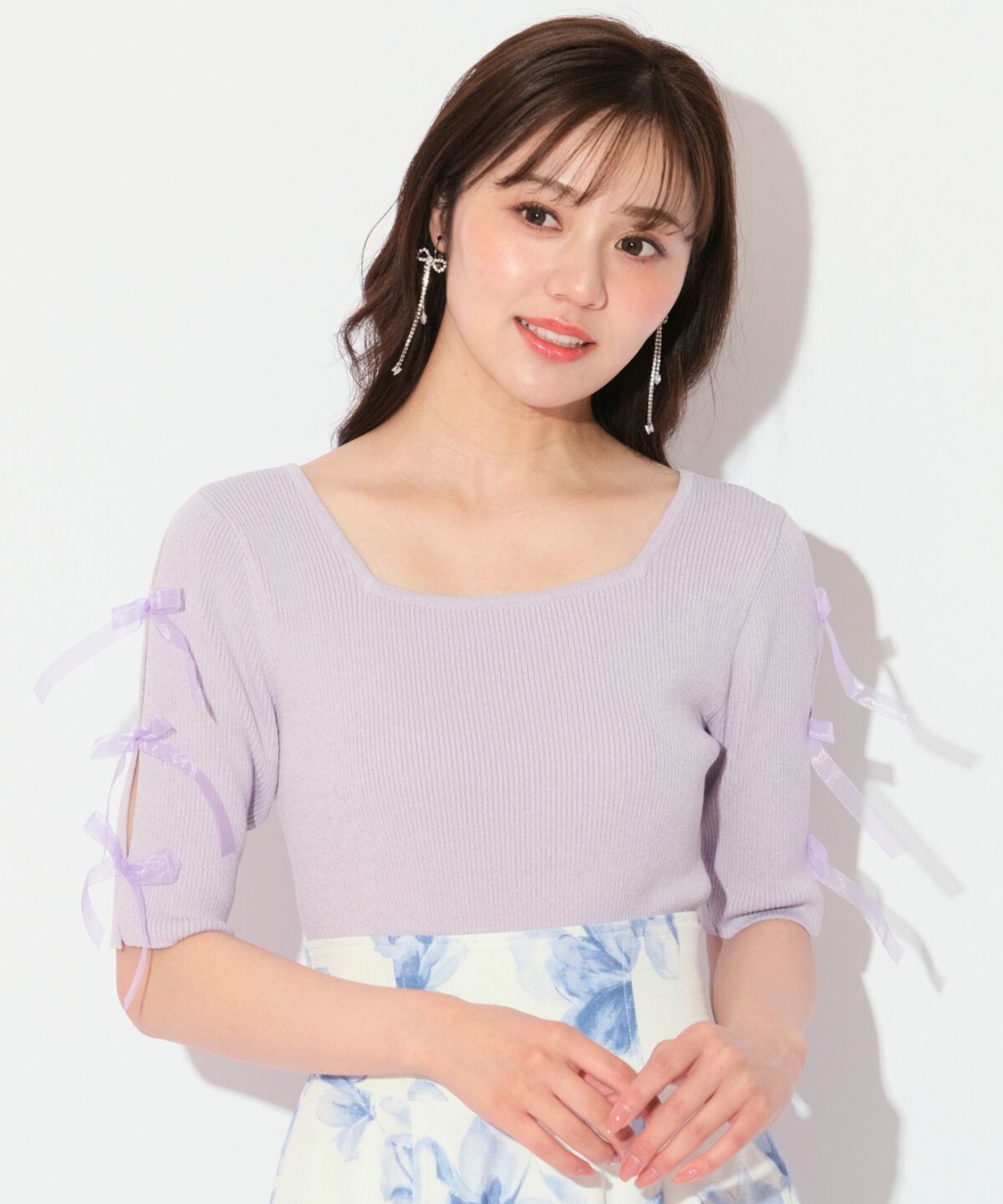 WILLSELECTION「袖リボンニットプルオーバー」|ニット・セーター|