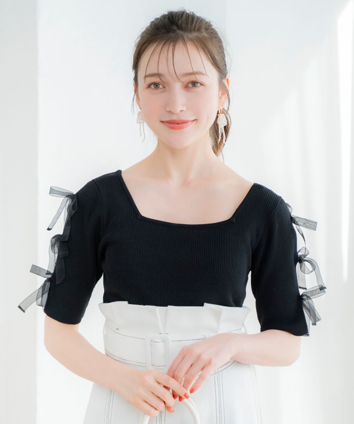 WILLSELECTION「袖リボンニットプルオーバー」|ニット・セーター|