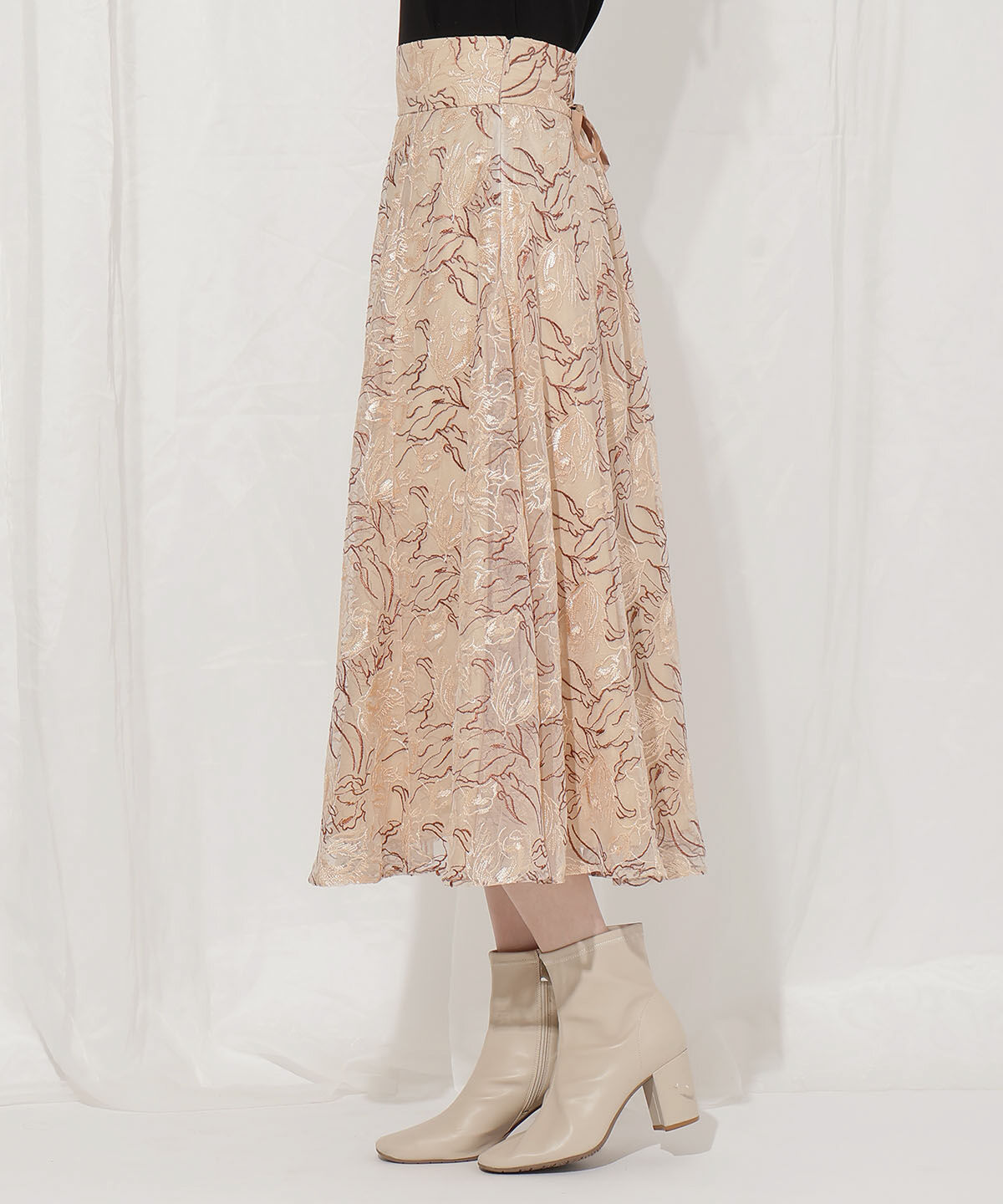 WILLSELECTION「チュールエンブロイダリーフレアスカート」|フレア|