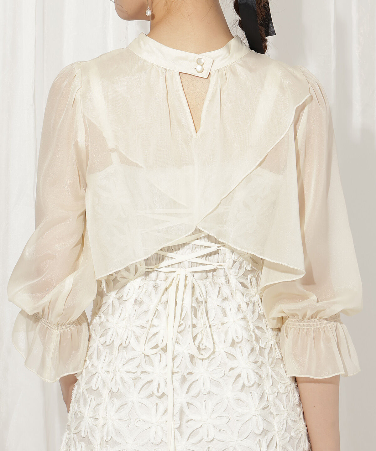 WILLSELECTION「ブラウス&times;フラワーレースドレス」|ドレス|