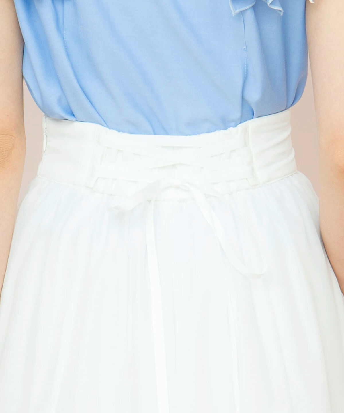 WILLSELECTION「ギャザー切替シアースカート」|フレア|