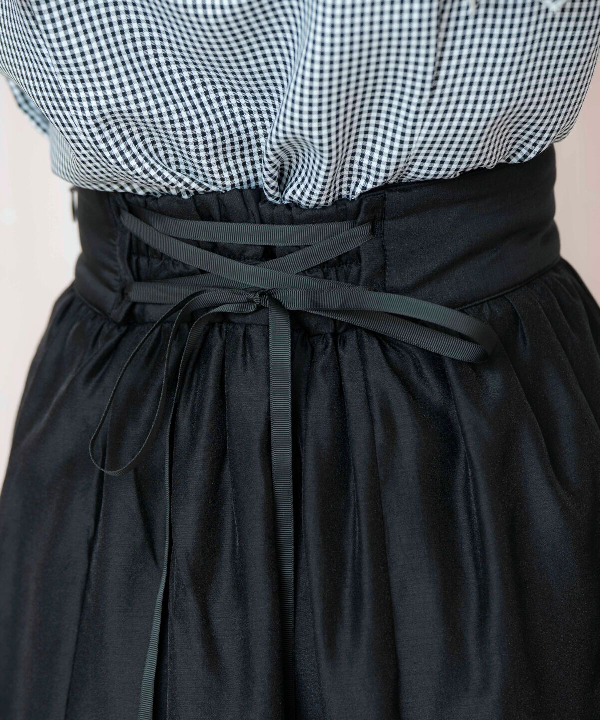 WILLSELECTION「ギャザー切替シアースカート」|フレア|