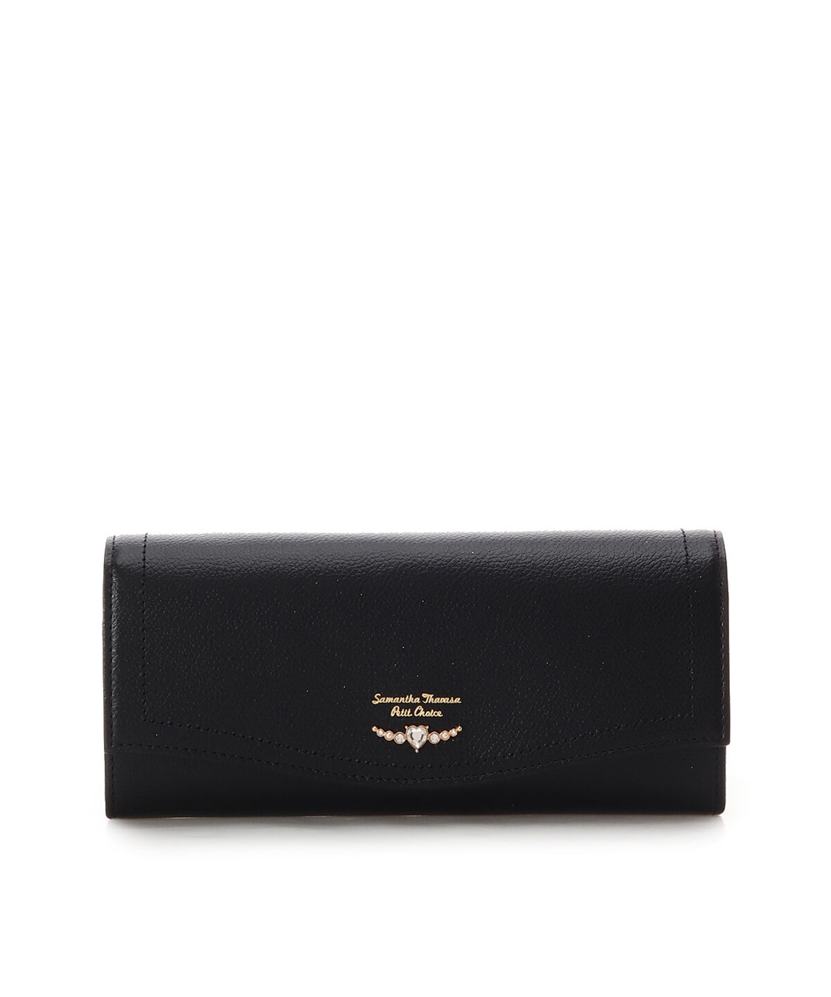 Samantha Thavasa Petit Choice「クリアハートビジュー 長財布」|財布|ブラック