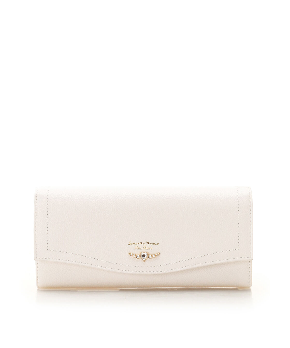 Samantha Thavasa Petit Choice「クリアハートビジュー 長財布」|財布|オフホワイト