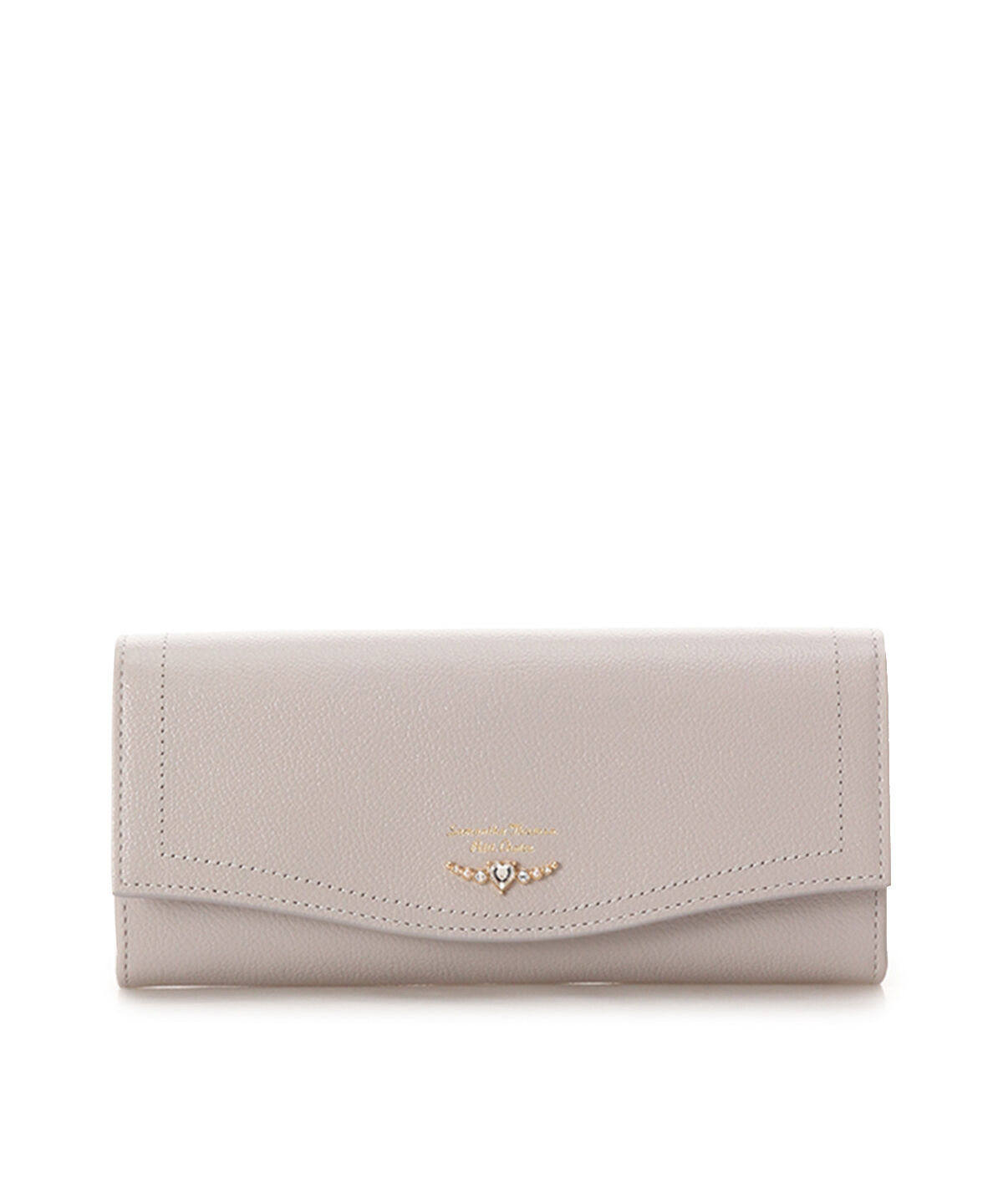Samantha Thavasa Petit Choice「クリアハートビジュー 長財布」|財布|ベージュ