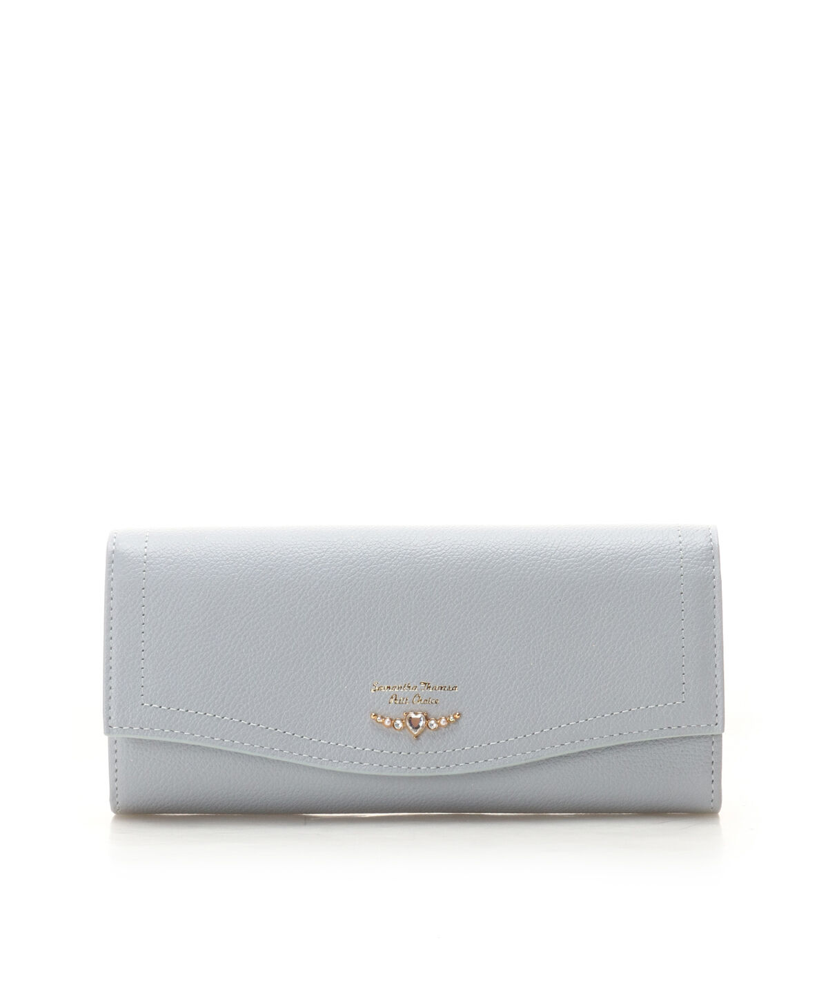 Samantha Thavasa Petit Choice「クリアハートビジュー 長財布」|財布|ライトブルー
