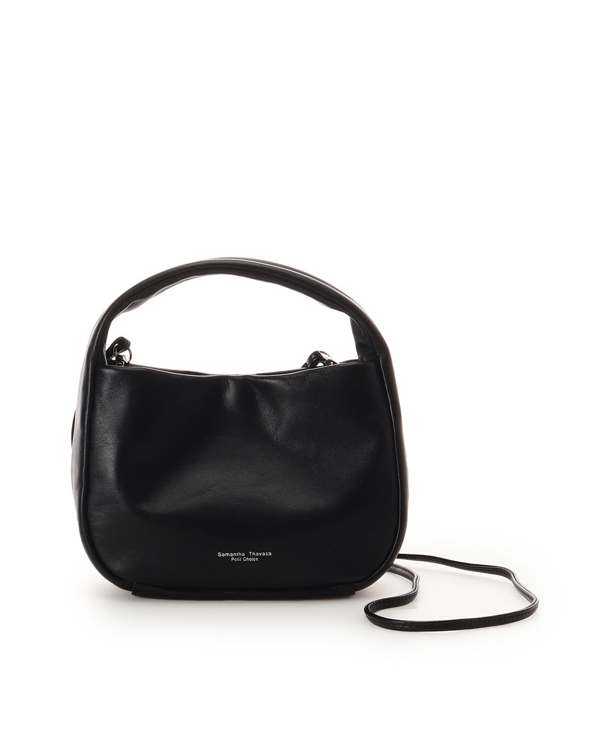 Samantha Thavasa Petit Choice「ソフトレザーミニバッグ」|ショルダー・メッセンジャー|ブラック