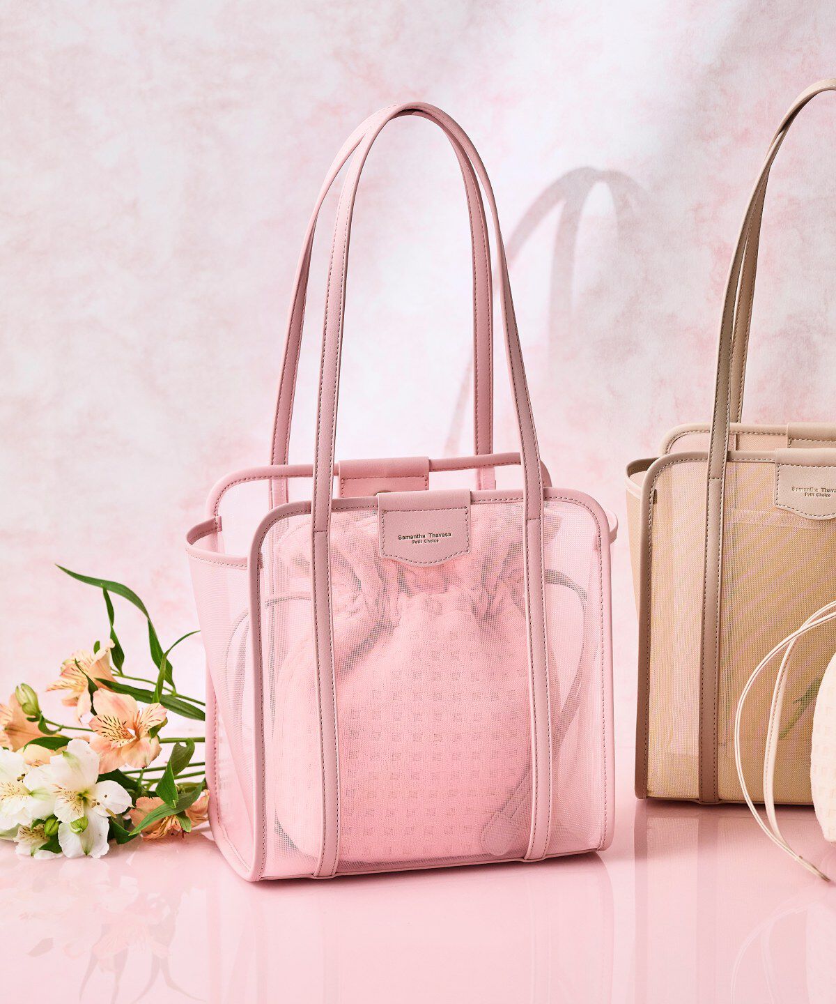 Samantha Thavasa Petit Choice「チュールトートバッグ」|トートバッグ|ピンク