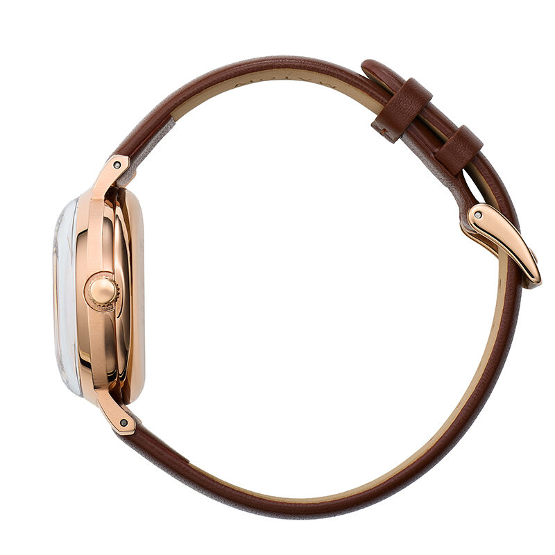 MATOW「〈MATOW (マトウ)〉Shiki Bouquet 紅葉 ﾛｰｽﾞｺﾞｰﾙﾄﾞﾌﾞﾗｳﾝﾚｻﾞｰ」|腕時計|