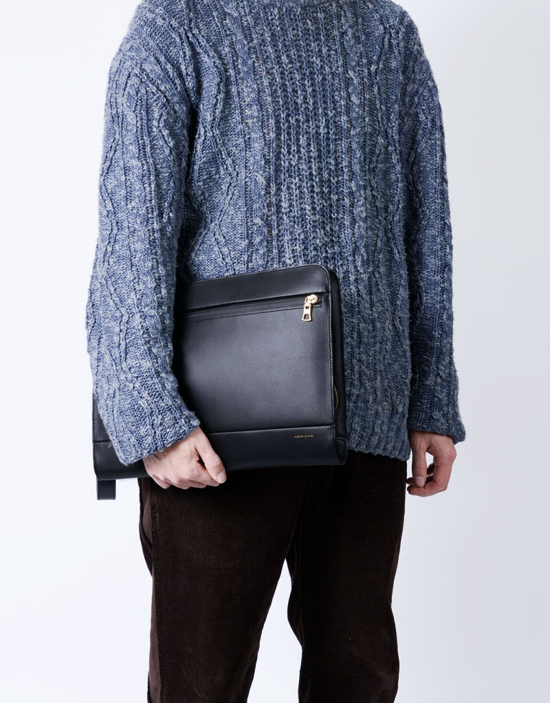 master-piece「Gloss クラッチバッグL」|ハンドバッグ|クロ