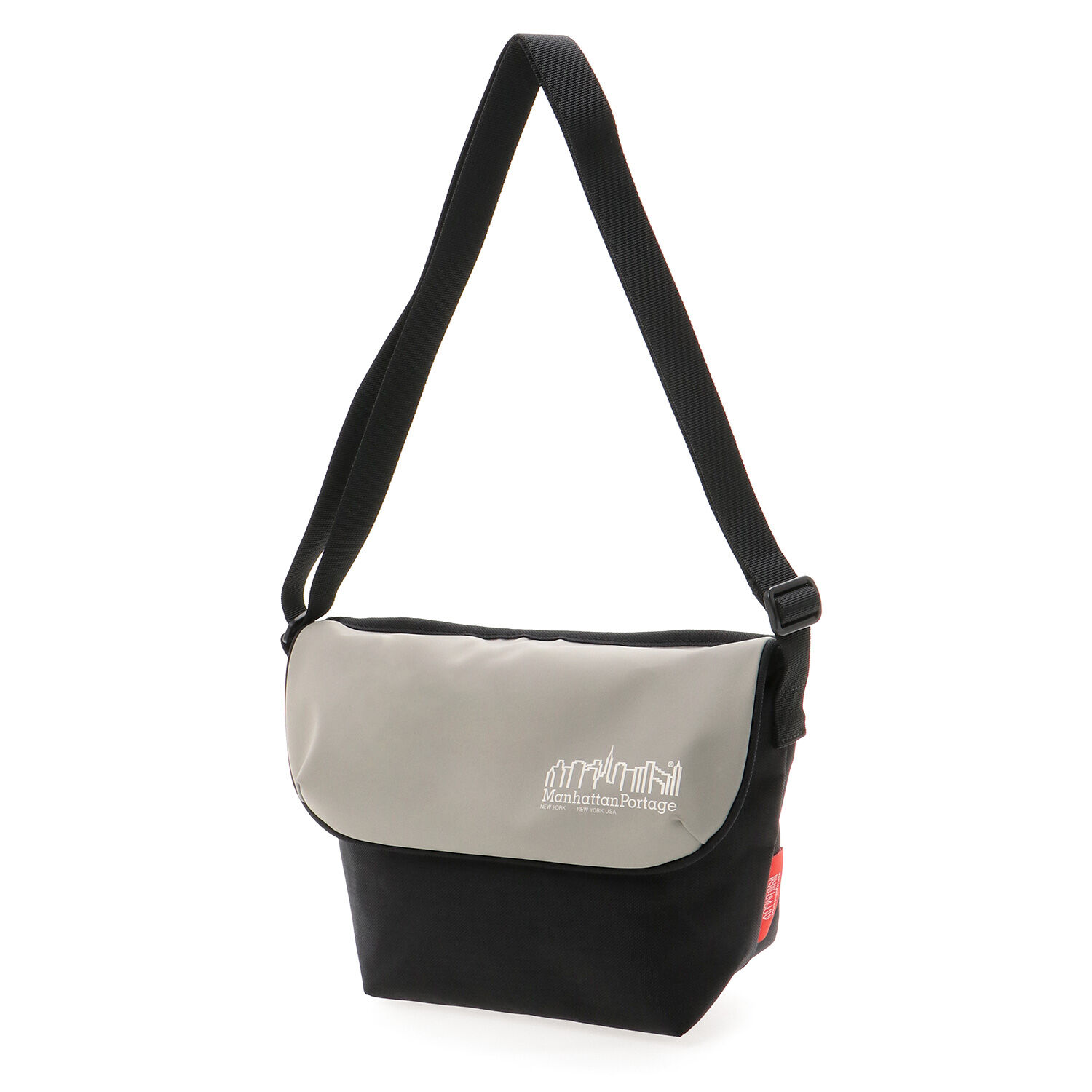 Manhattan Portage「Nylon Messenger Bag Back Pocket W/ Divider Magnet VEG Leather 600D HYDR」|ショルダー・メッセンジャー|