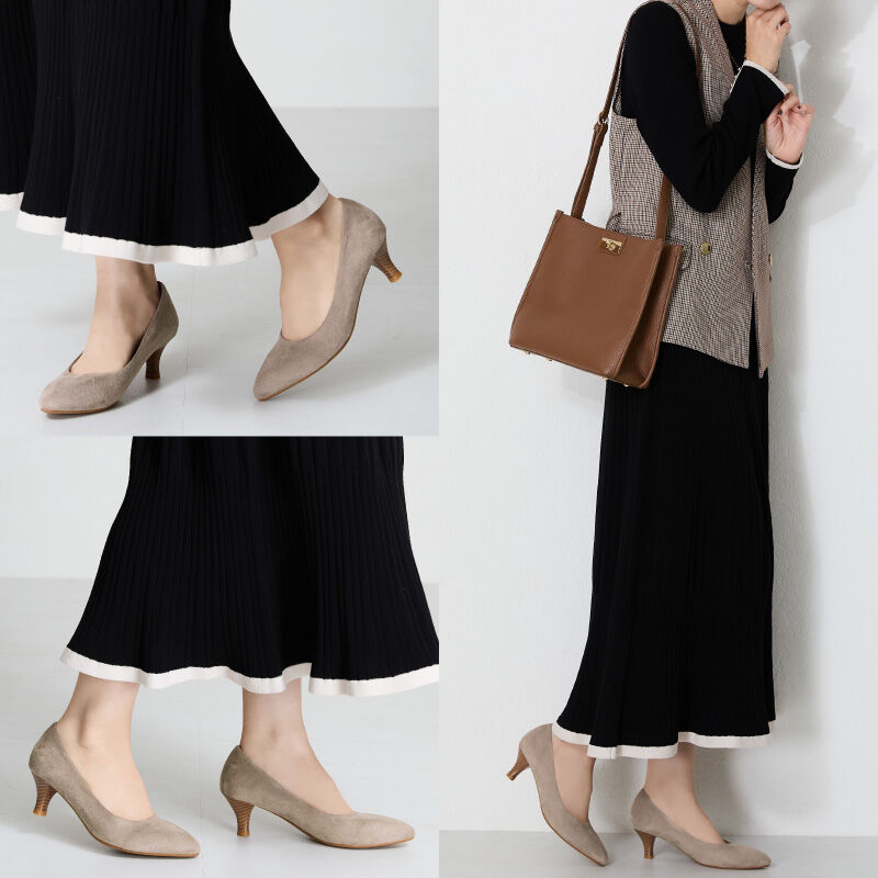 ORiental TRaffic「【WEB限定 / 累計9万足突破】 ミドルヒール パンプス /R-4008  ヒール5.5cm シンプル オフィス クッション」|パンプス|