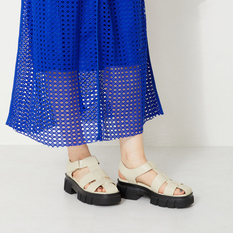 ORiental TRaffic「【アウトレット価格】厚底ワイドストラップグルカサンダル/31226 グルカサンダル 人気 トレンド」|サンダル|