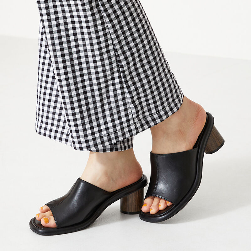 ORiental TRaffic「ウッドヒール甲深ミュールサンダル/31224」|サンダル|