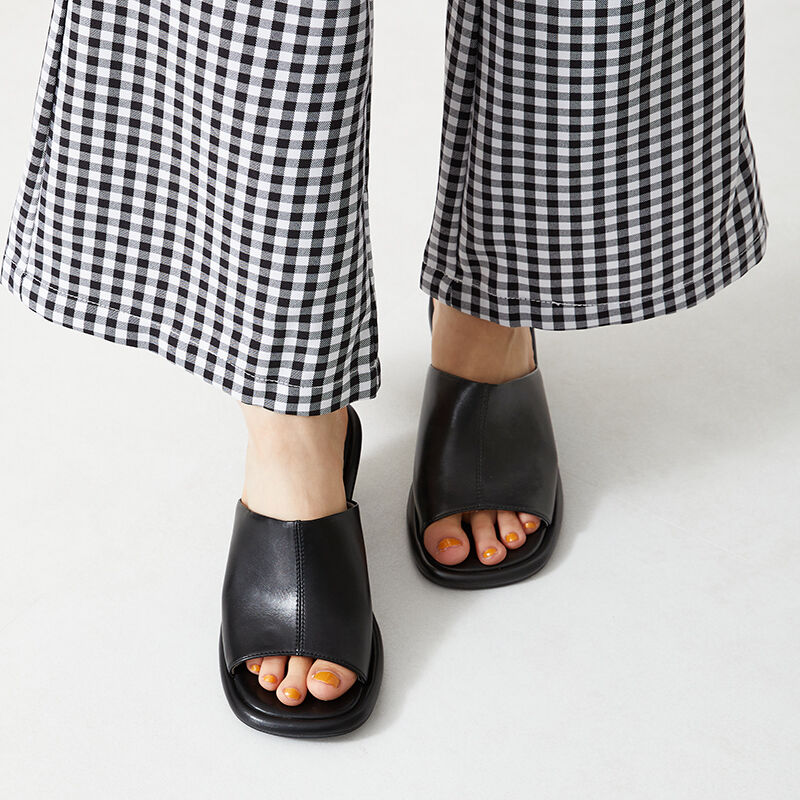 ORiental TRaffic「ウッドヒール甲深ミュールサンダル/31224」|サンダル|