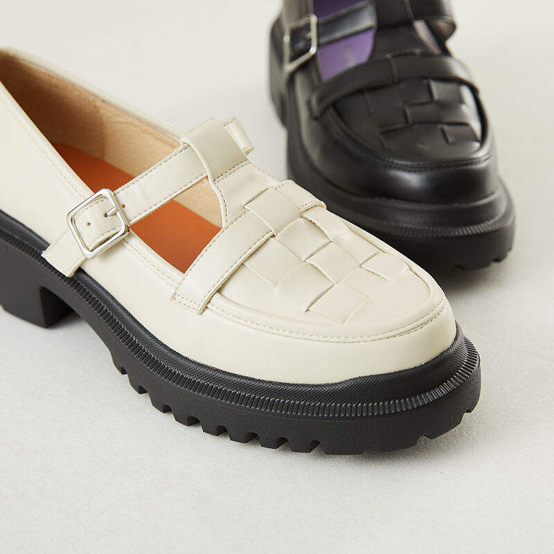 ORiental TRaffic「編み込みTストラップシューズ/31306」|パンプス|