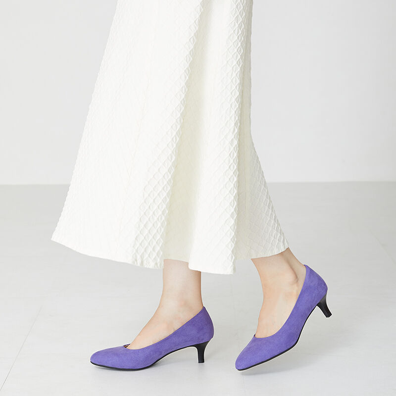 ORiental TRaffic「【跳べるパンプス/シリーズ累計１５０万足突破】アーモンドトゥ ミドルヒール /R-3213 パンプス」|パンプス|PURPLE