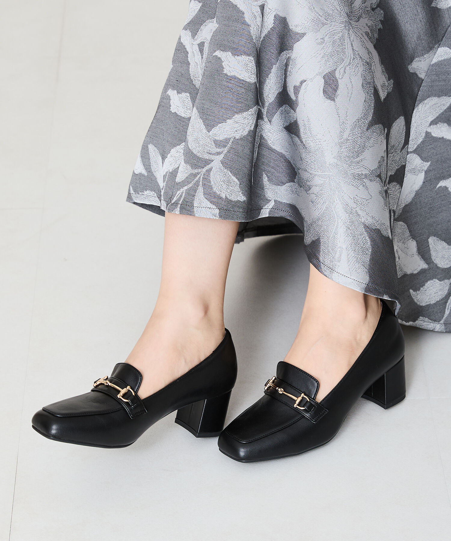 ORiental TRaffic「【跳べるパンプス/シリーズ累計１５０万足突破 】ビット ヒールローファー /R-3214 厚手クッション」|パンプス|