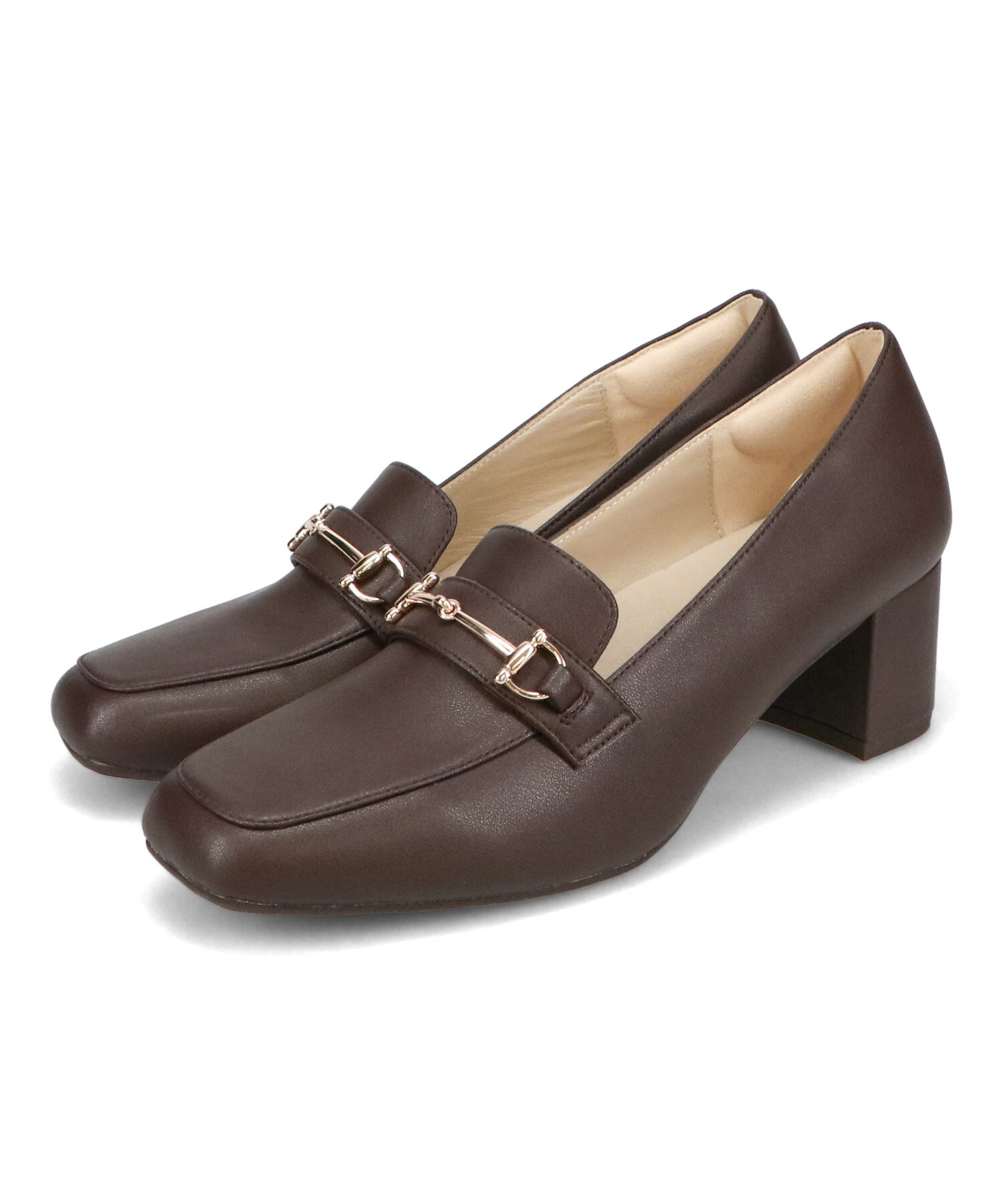 ORiental TRaffic「【跳べるパンプス/シリーズ累計１５０万足突破 】ビット ヒールローファー /R-3214 厚手クッション」|パンプス|