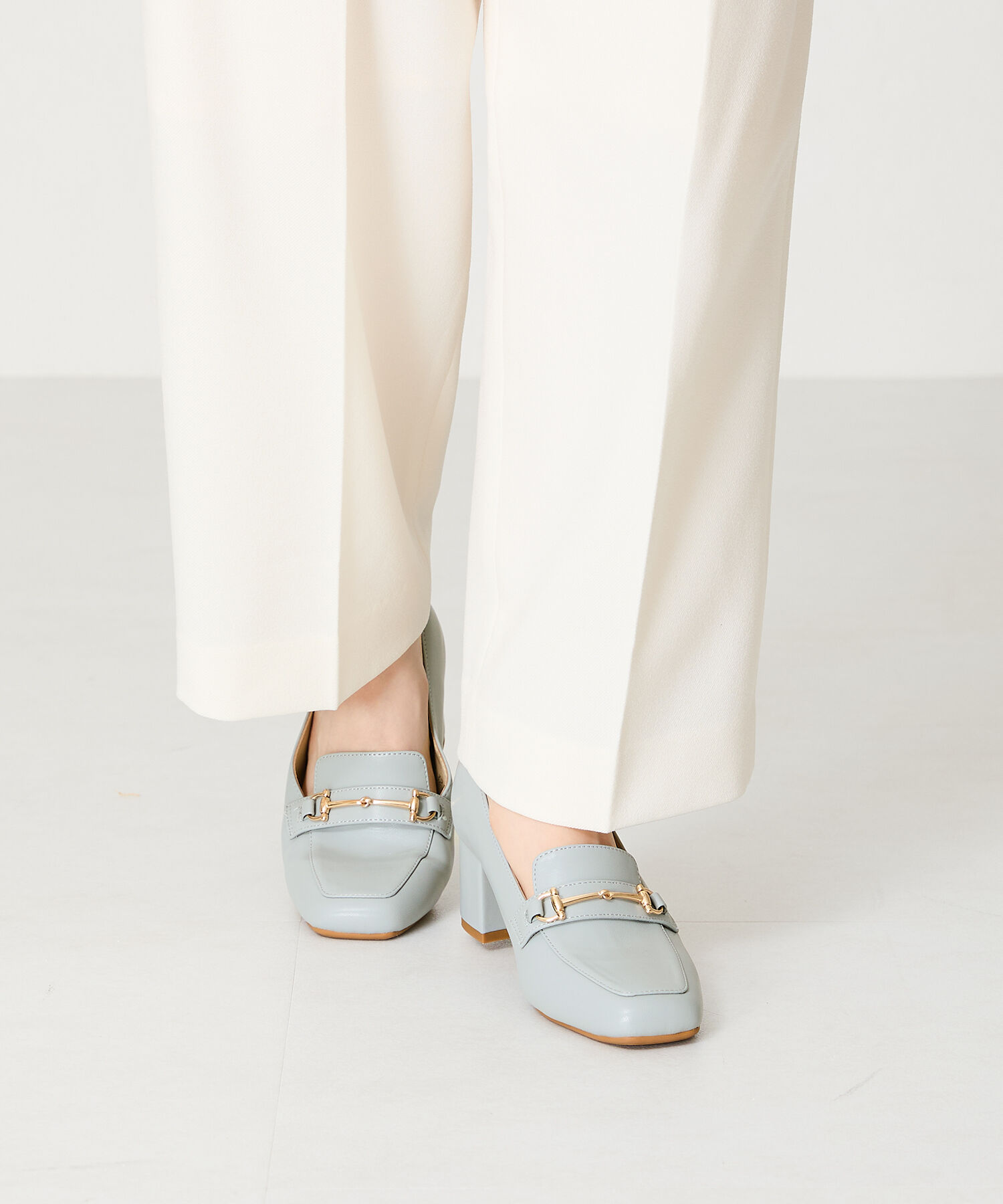 ORiental TRaffic「【跳べるパンプス/シリーズ累計１５０万足突破 】ビット ヒールローファー /R-3214 厚手クッション」|パンプス|