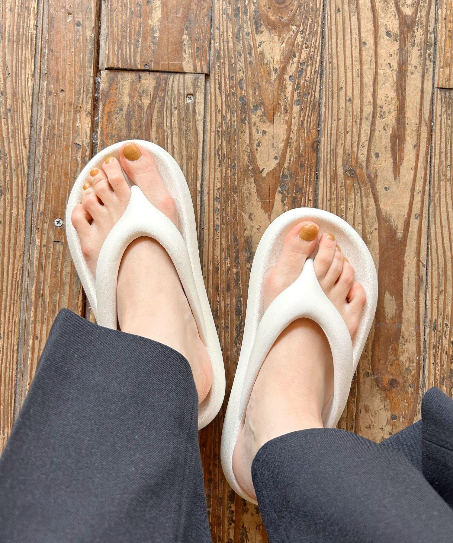 ORiental TRaffic「【リカバリーサンダル】パデットトングサンダル/OT3219 トング サンダル 人気 売れてる トレンド 軽い」|サンダル|WHITE