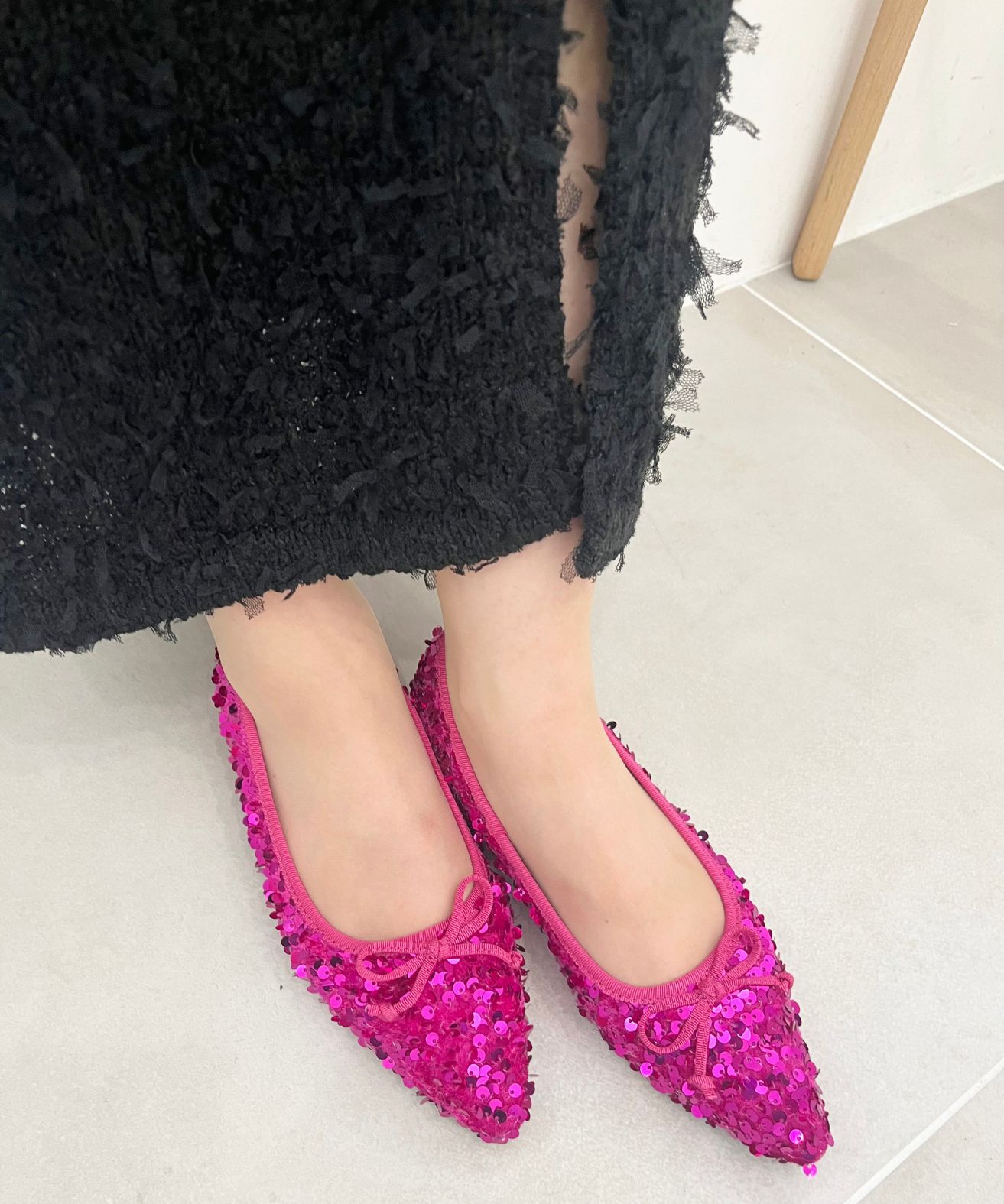 ORiental TRaffic「●2024秋冬新作●スパンコールバレエシューズ/41315」|パンプス|