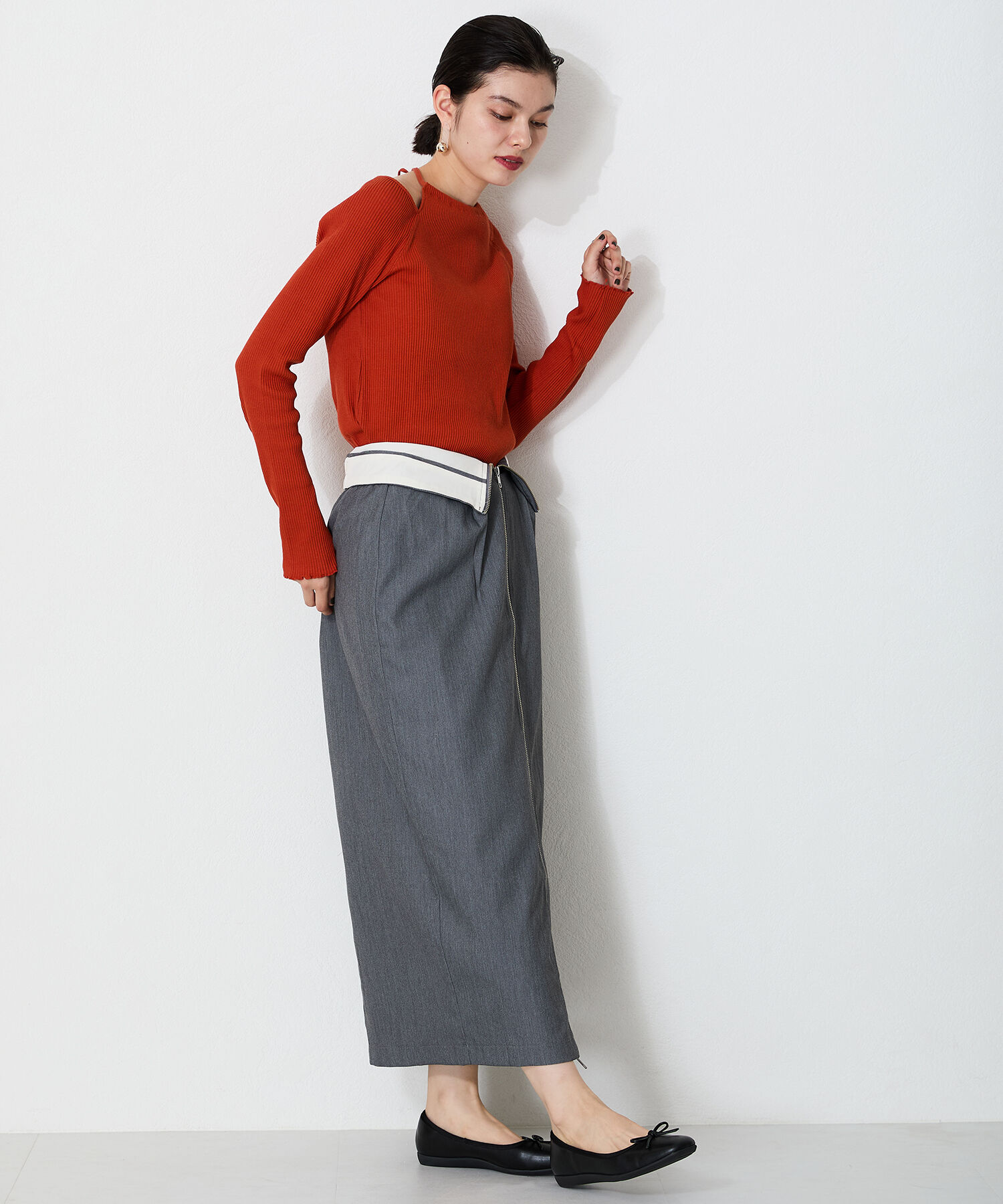 ORiental TRaffic「【WEB限定】 スクエアトゥ バレエシューズ /R-4009 フラット 軽い  厚手クッション」|パンプス|