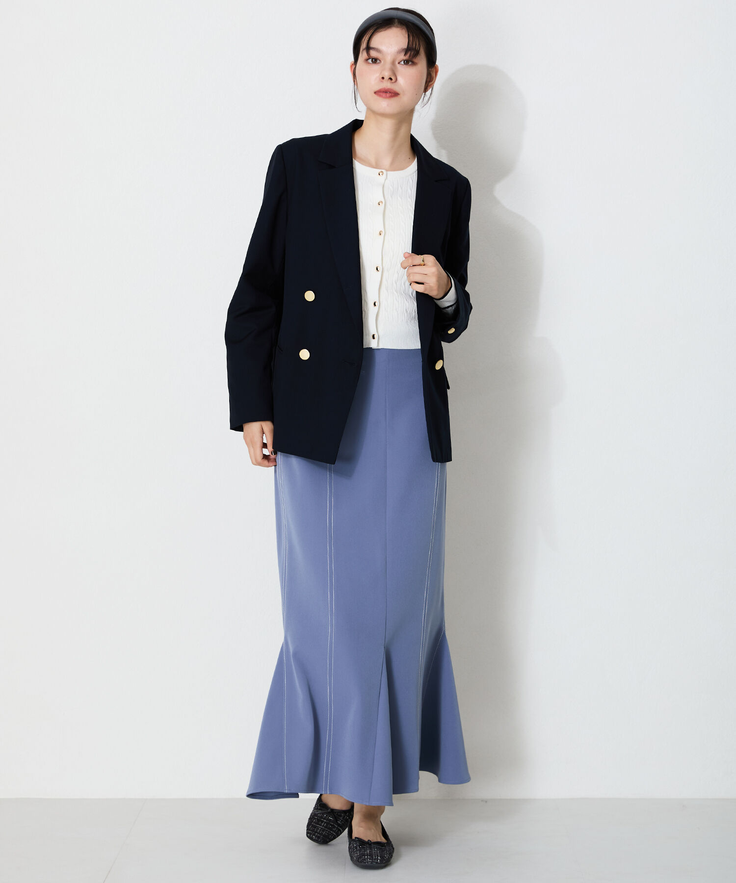 ORiental TRaffic「【WEB限定】 スクエアトゥ バレエシューズ /R-4009 フラット 軽い  厚手クッション」|パンプス|