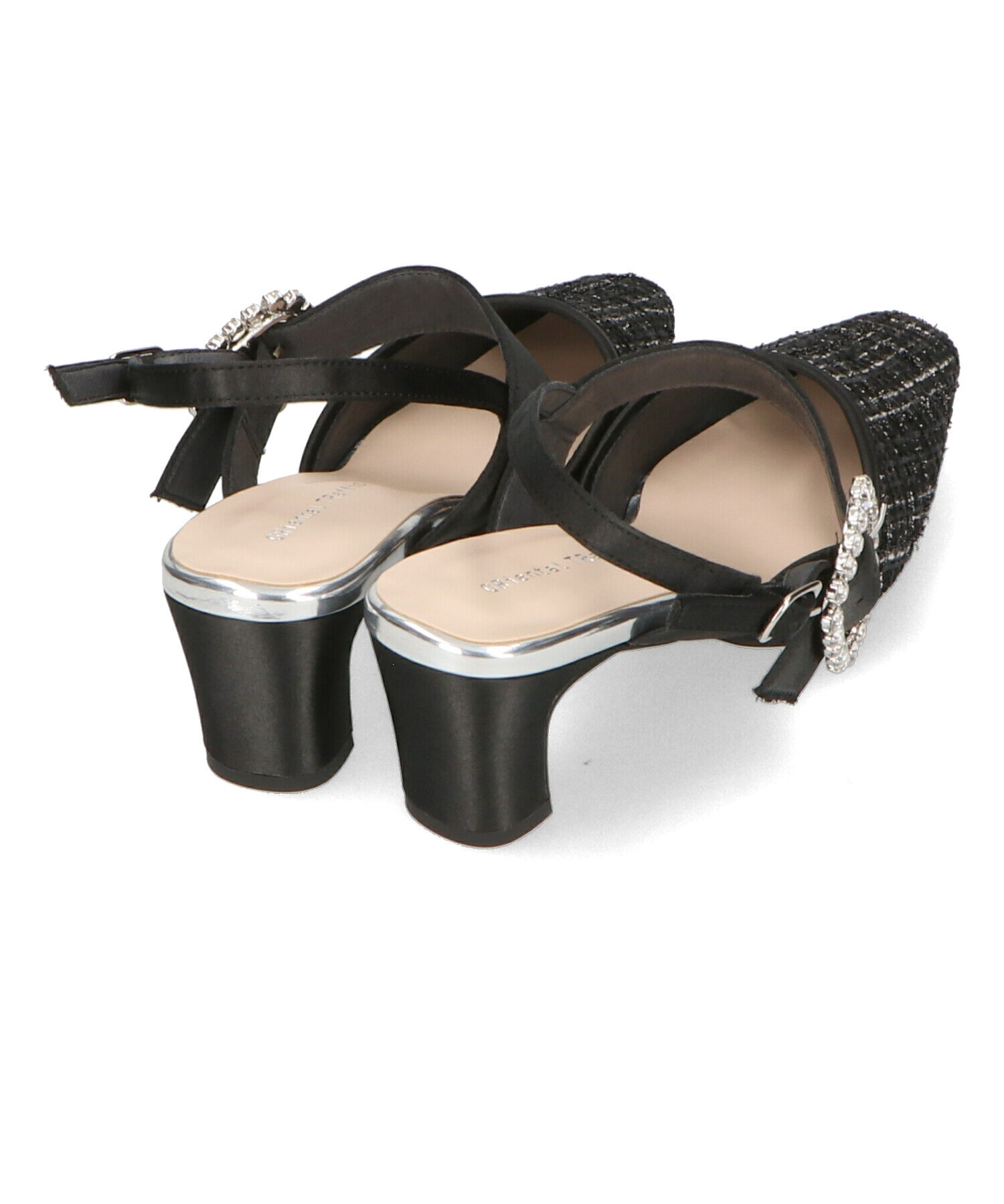 ORiental TRaffic「●2025春夏新作●ビジューストラップツイードパンプス/51115」|パンプス|