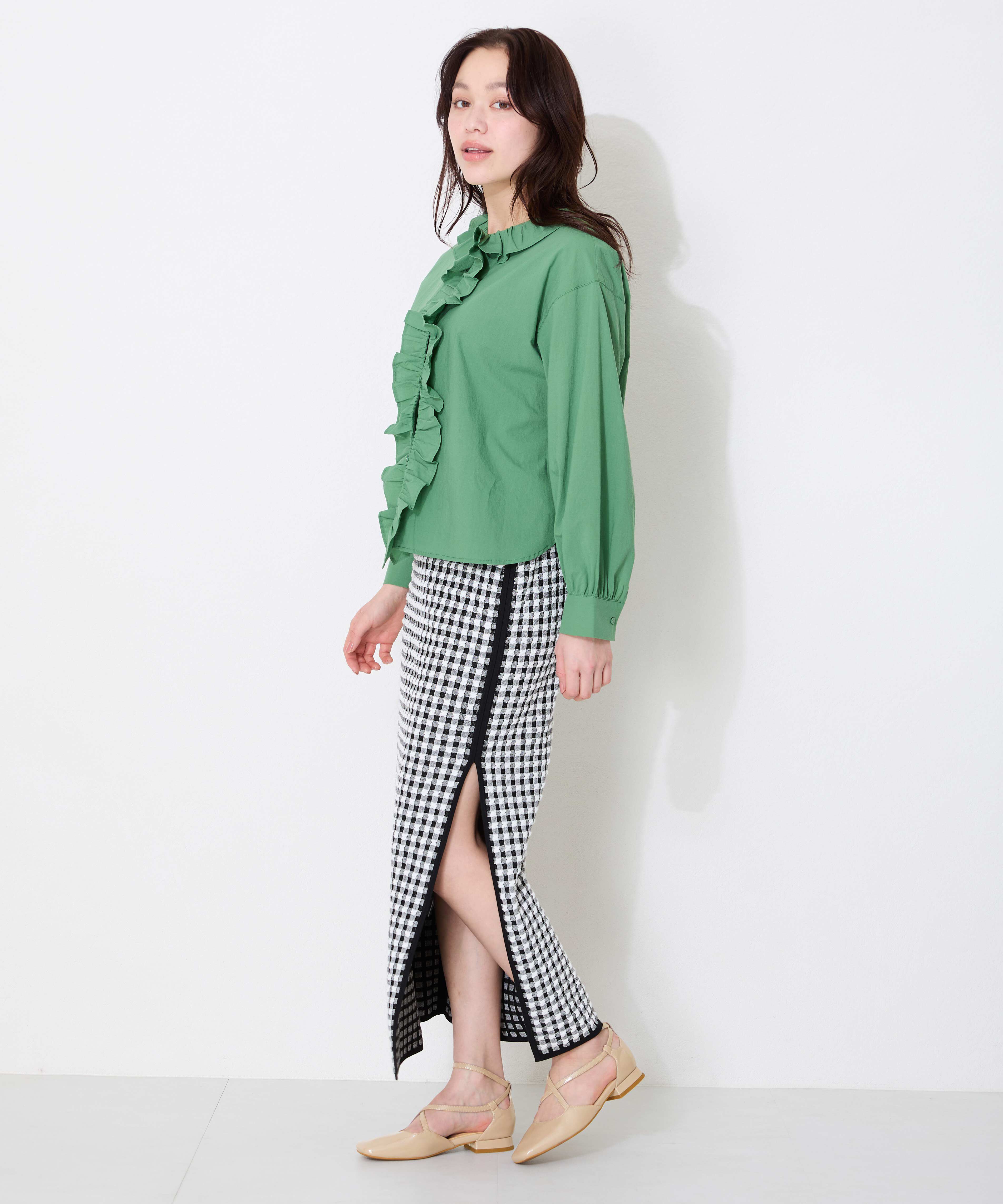 ORiental TRaffic「●2025春夏新作●クロスデザインフラットパンプス/51119」|パンプス|