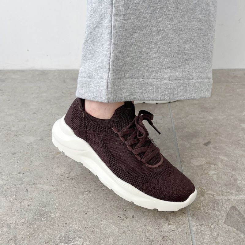 ORiental TRaffic「●再入荷● 【瞬間フィット】 ニットスニーカー /OT3757 軽量 歩きやすい 楽ちん ハンズフリー」|スニーカー|BROWN