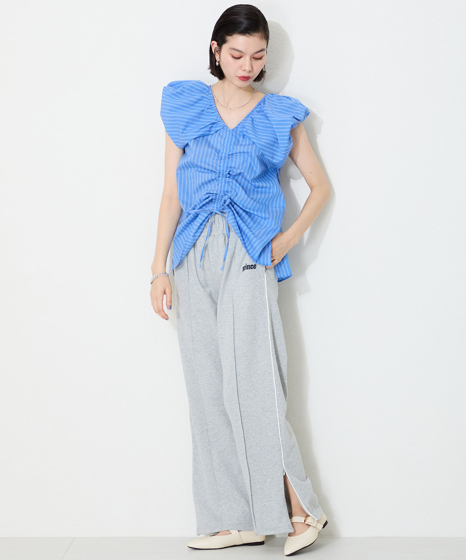 WA Oriental TRaffic「●2025春夏新作●配色バックル柔らかフラットパンプス/52118 パンプス フィット クッション 人気 トレンド」|パンプス|