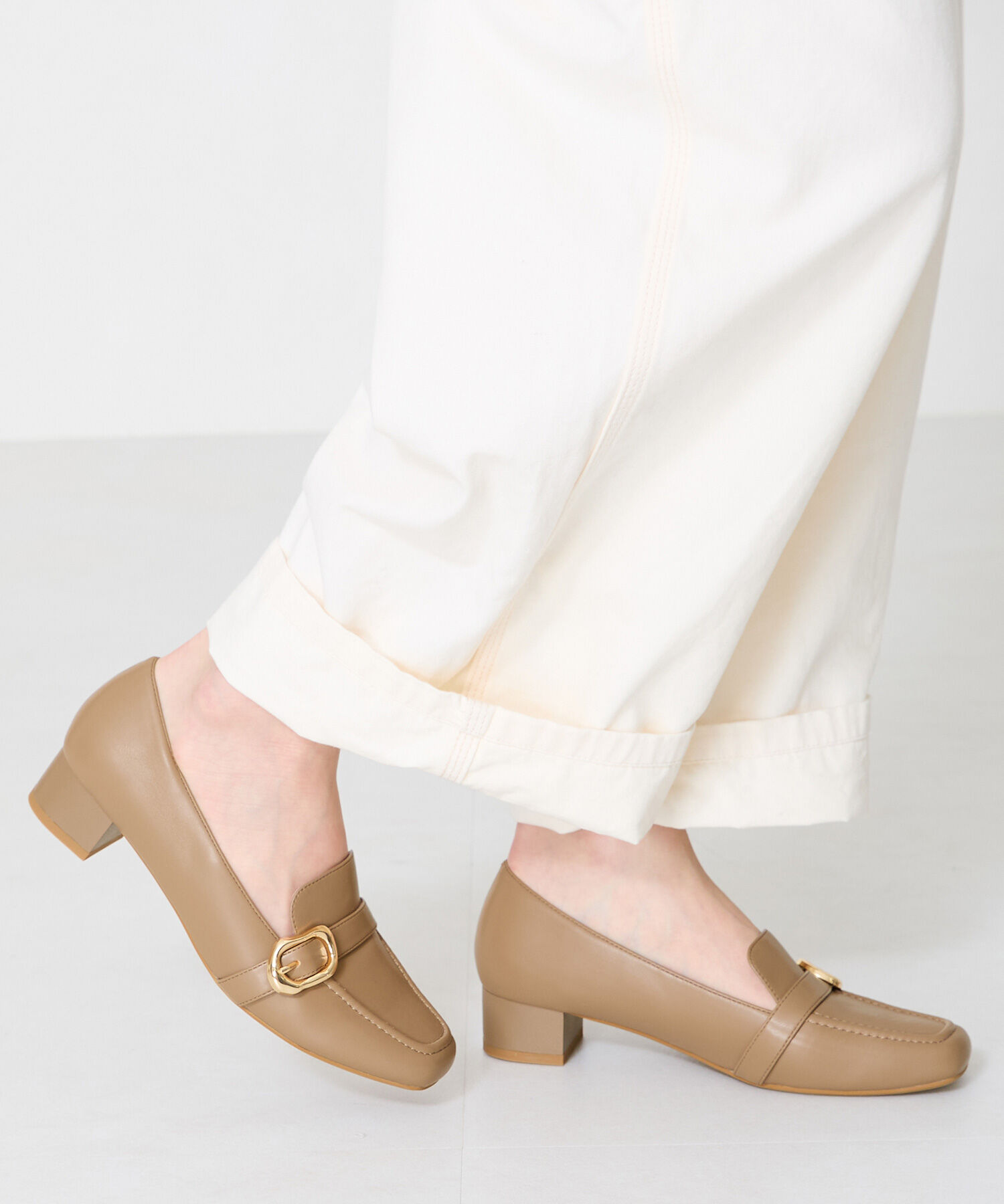 WA Oriental TRaffic「バックルベルト ヒールローファー /52113 ヒール3.5ｃｍ 丸みシルエット」|パンプス|